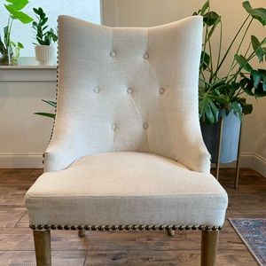 Levi Button Tufted Upholstered Dining Chair, Set of 2 - Thumbnail 5